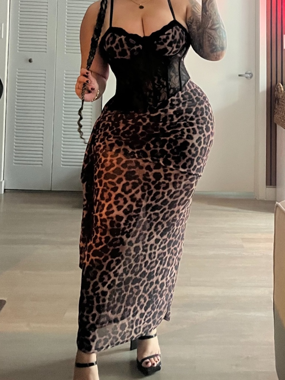 Cheetah print Corset dress